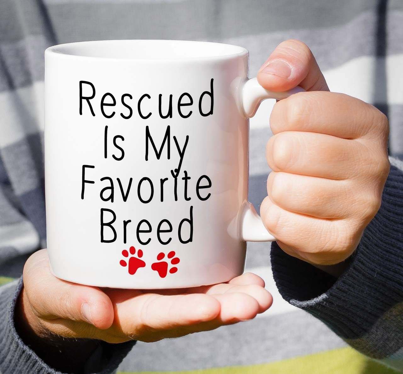 Retreez Rescued is My Favorite Breed Pet Cat Dog Lovers 11 Oz Coffee Mugs image 4