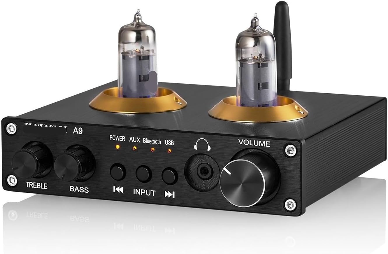 A9 6K4 Tube preamplifier NE5532 OP AMP AUX 5.0 U HiFi Stereo mini Headphone preamplifier