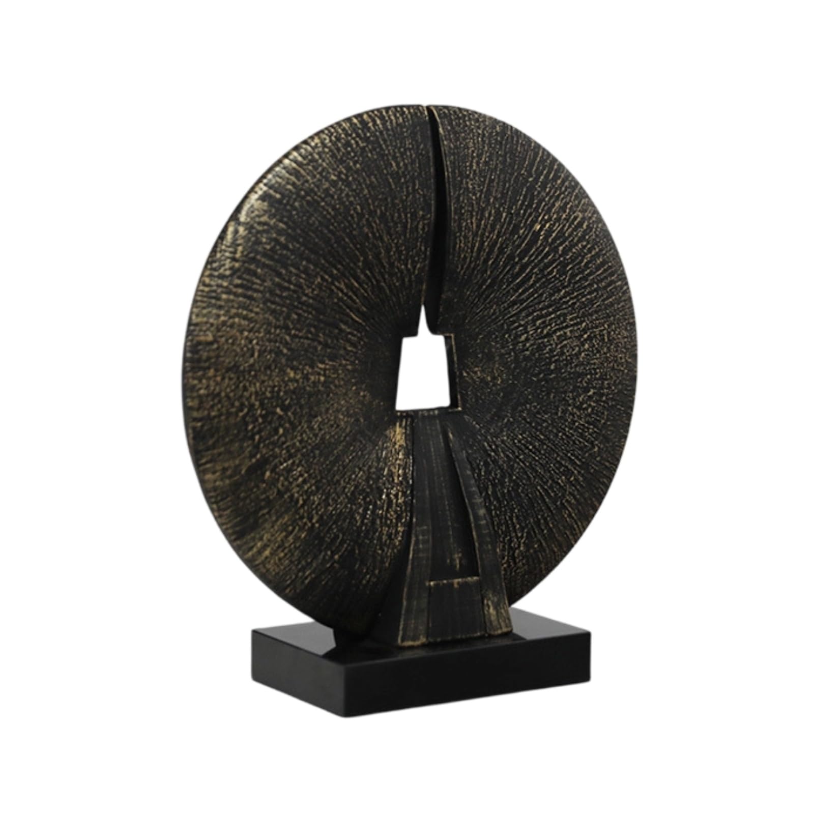 Tischskulptur mit Sockel dekorativ Resin-Skulptur modern Skulptur mit Sockel für Eingangsbereich, Schwarz, 29 10 33CM