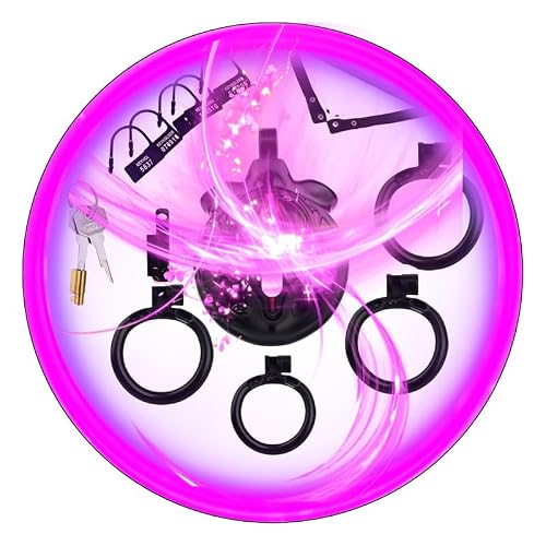 WreGmgg MäNner Fitness Training KäFig, MäNnliche KäFig Verkleidung Mit 4 Runden-D2 (Rosa Schwarz)
