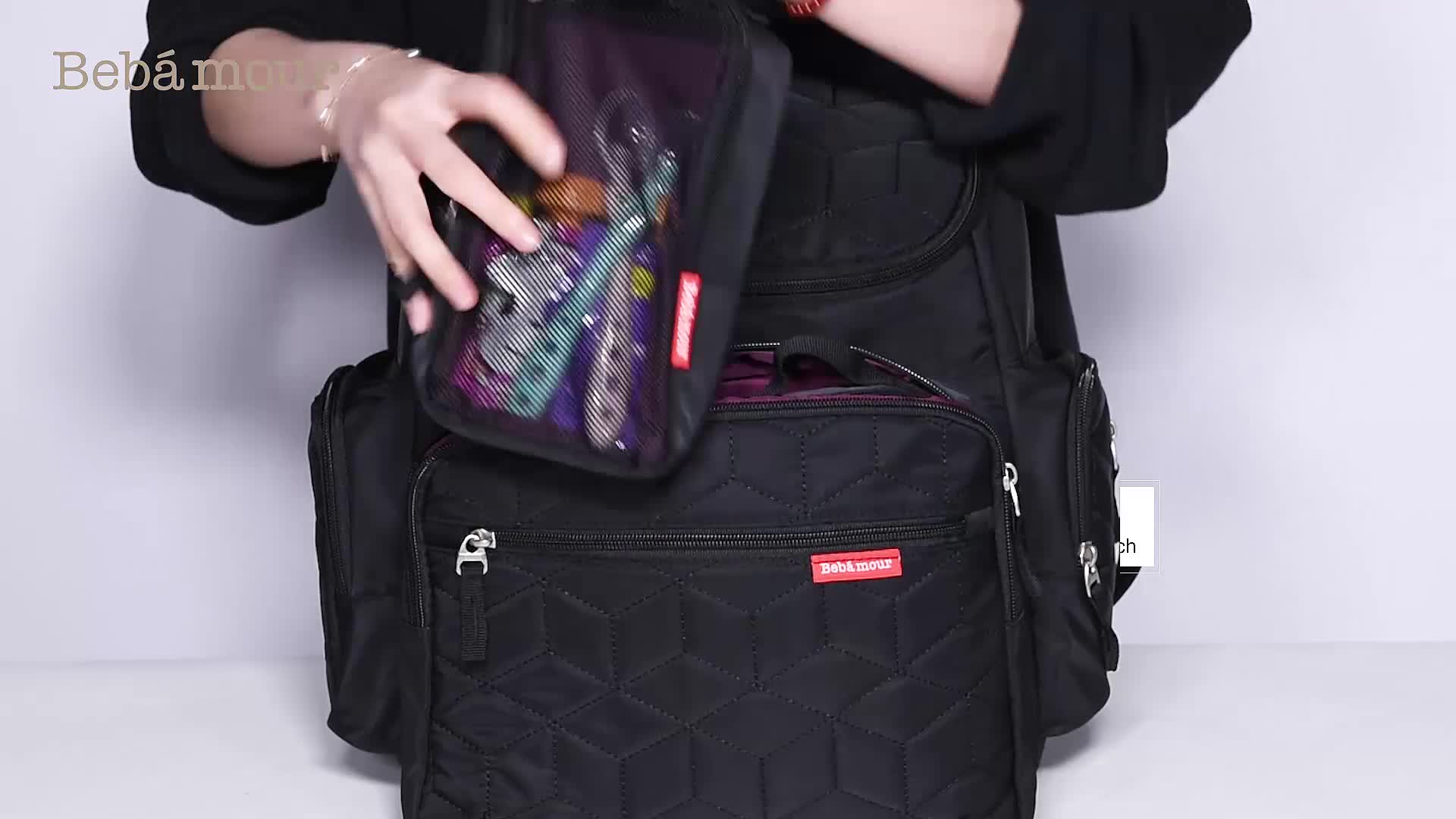 Sac Sydney Gris Chine BEABA, Vente en ligne de Sac à langer Bébé 9