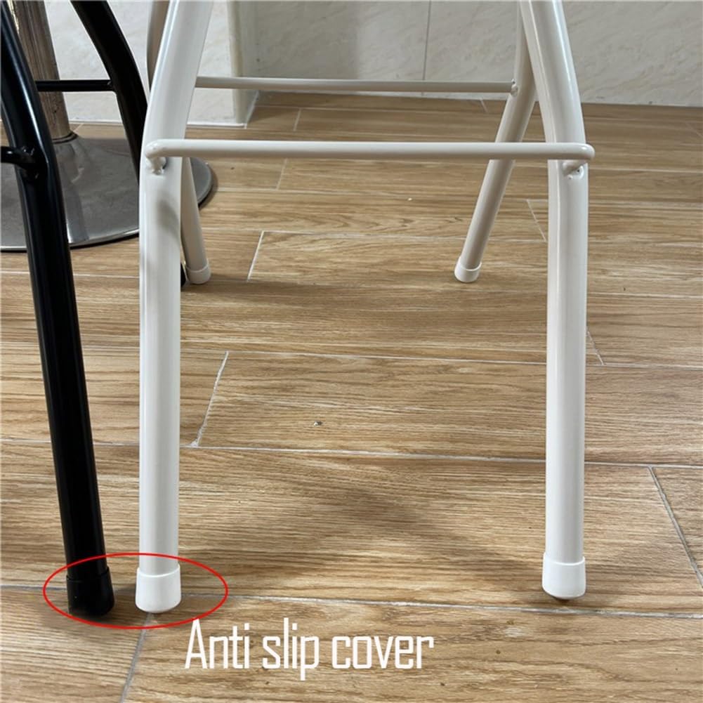 Taburete de Bar Redondo Acolchado y Plegable 70cm/75cm, Silla Alta para Adultos con Respaldo, Silla de Cocina Desayuno Plegable y portátil (75cm/30in)