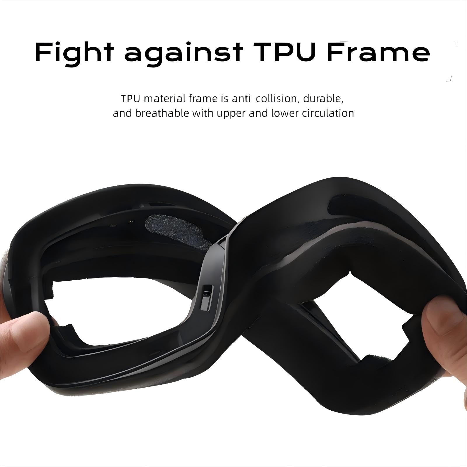 Lunettes de Ski d'extérieur Les Lunettes de Ski Alpin pour Hommes et Femmes Peuvent Porter des Lunettes antibuée, Coupe-Vent et Protection, Peuvent Porter des Lunettes de Ski pour la myopie