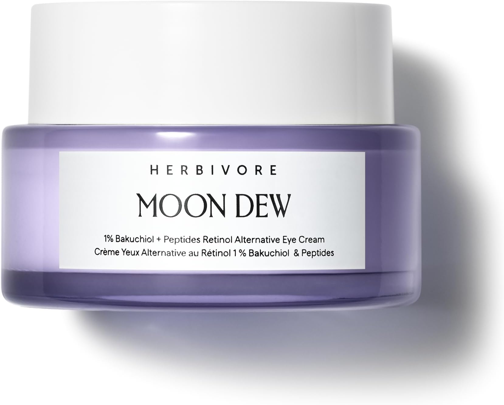 Moon Dew 1% Bakuchiol + Peptides Retinol Alternative Anti Aging Eye Cream Reduces Fine Lines, Wrinkles & Puffiness, Plant-based, Vegan, Cruelty-free, 15mL / 0.5 oz