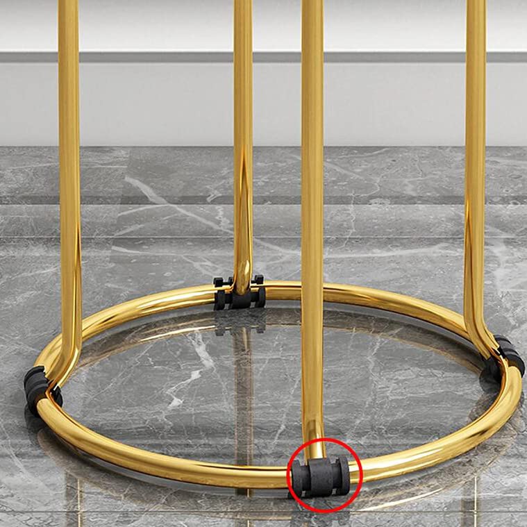 Tabourets empilables dorés de 45 cm pour salon et coiffeuse - 5
