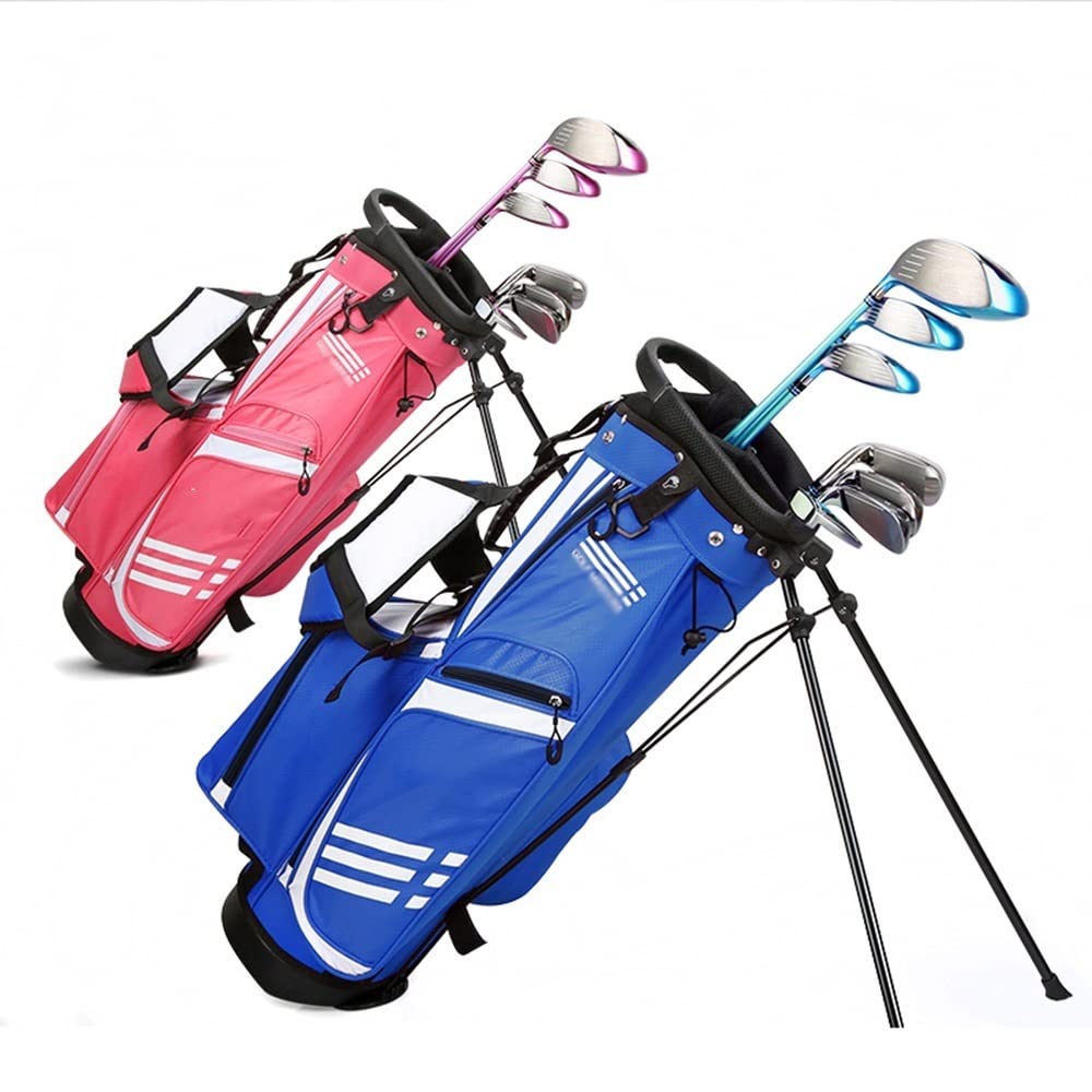 Golftaschen, Golf-Standtasche, einziehbare Golf-Tragetasche for Reisen, Organizer-Golftasche mit großem Fassungsvermögen for Ständer 3-Wege-Trennwänden(Pink)