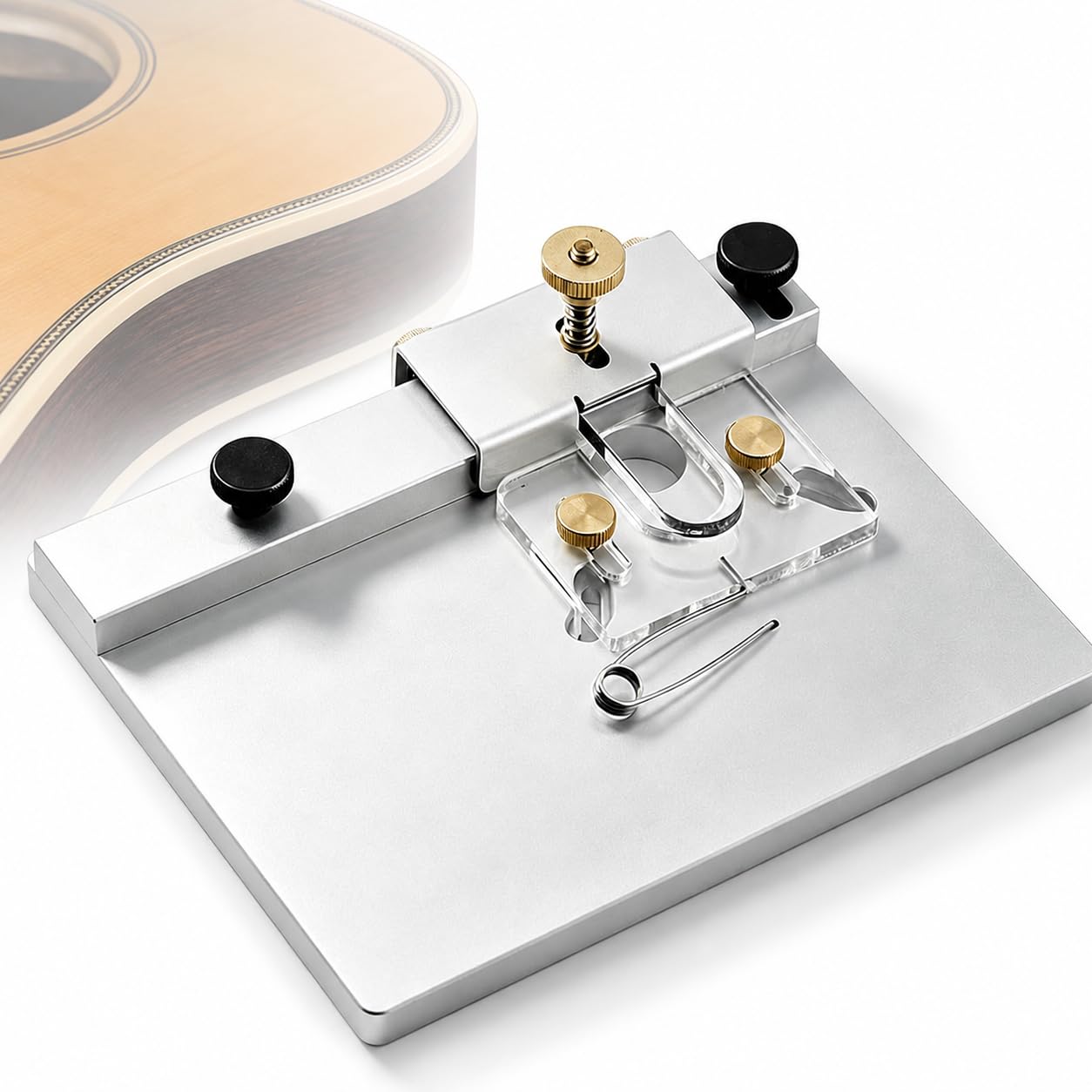 YXZQLOZ Guitar Binding Trimming Jig, Adjustable Luthier Tool, ABS Edge Banding Trimming Tool for Acoustic/Electric Guitar Building and Repair