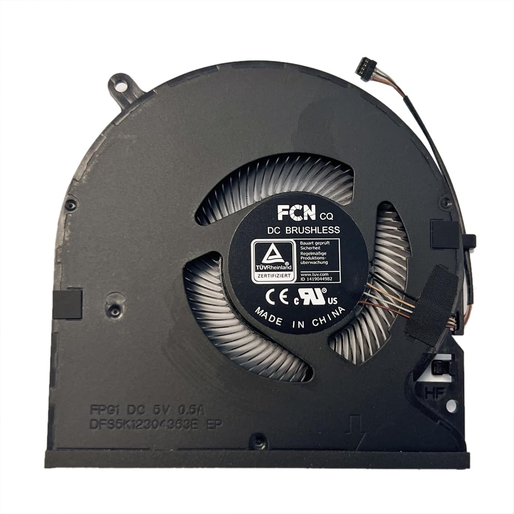 Gintai Ventola di Ricambio per Ventola di Raffreddamento CPU per Razer Blade 15 Advanced RZ09-0409 2021 RZ09-0421 2022 FPG1 DC 5V 0.5A DFS5K12304363E
