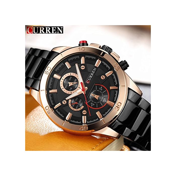 CURREN 8275 Luxury Tungsten Acero Reloj para Hombres de Negocios Relojes de Pulsera Deportivos análogos Ocasionales - Imagen 8