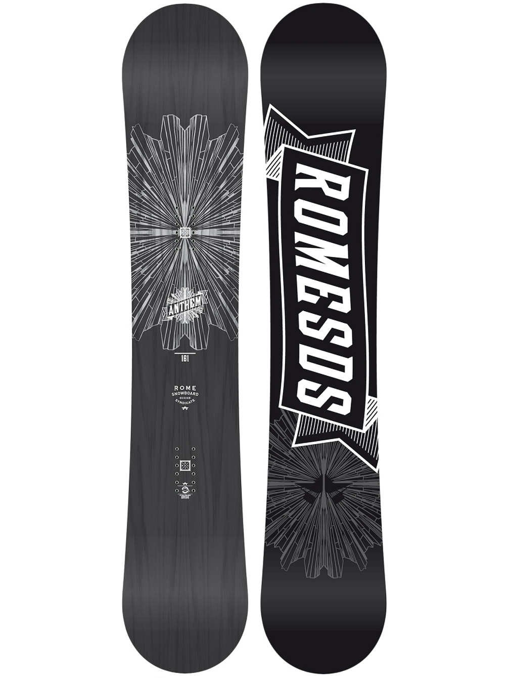 Rome Freeride Snowboard Men Anthem 161 Sports & Outdoors