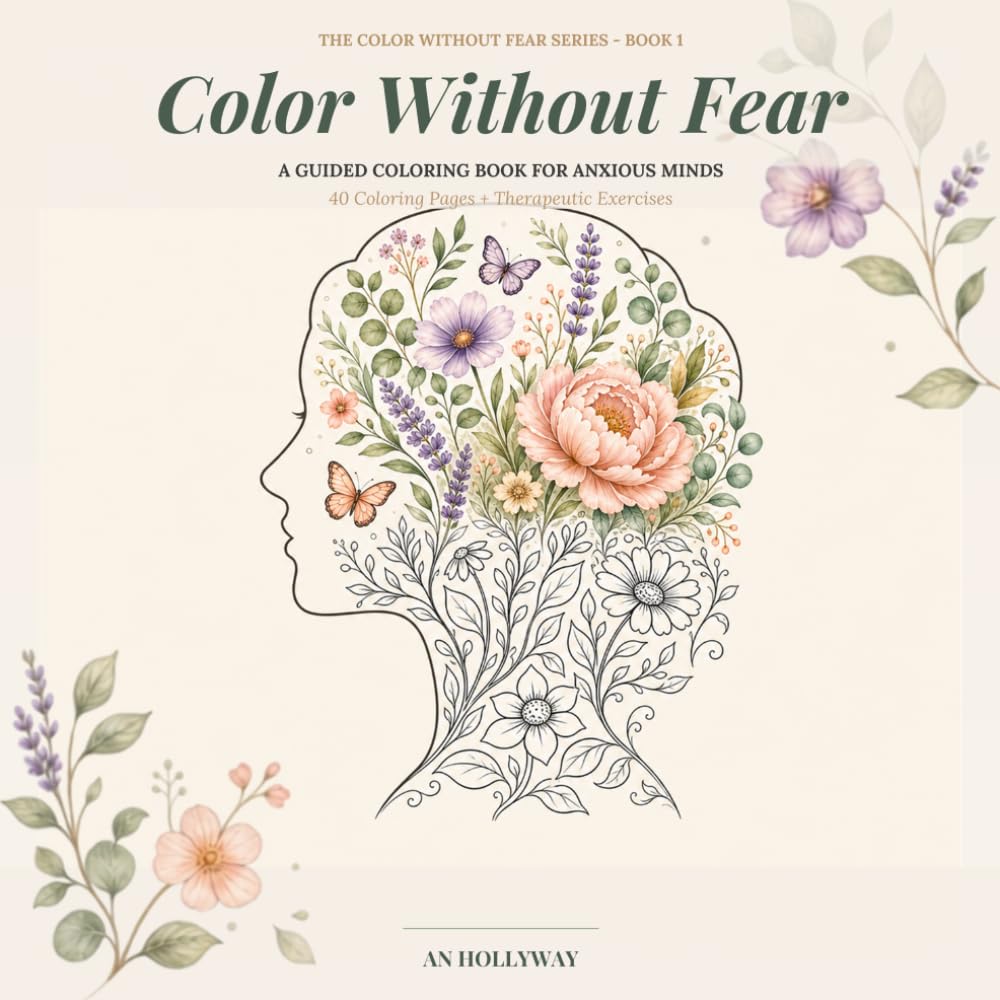 Color Without Fear: A Guided Anxiety Coloring Book for Adults: Mindfulness and Stress Relief Exercises with Breathing, Grounding, and Calming ... Anxious Minds (The Color Without Fear Series)