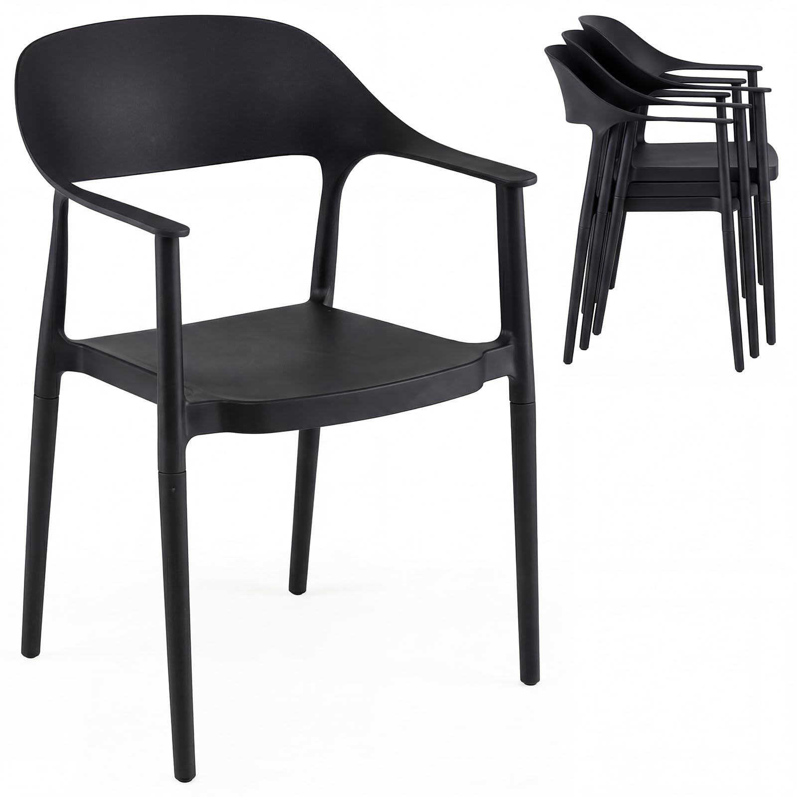 costway lot de 4 chaises empilables