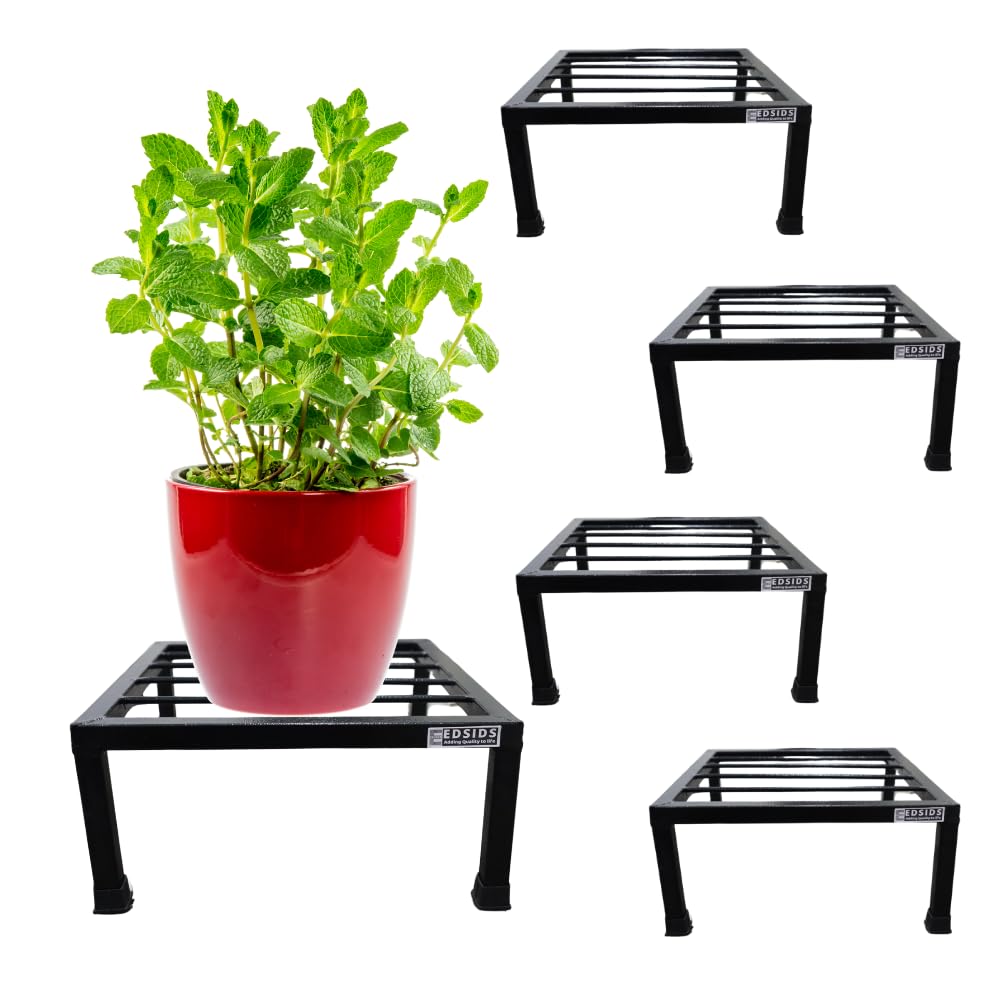 EDSIDS Plant Stands for outdoor and indoor, Plant Stands made up of standard quality iron material. Pack of four. Black powder coated plant stands. (B0D4HT7YKL) Amazon Price History, Amazon Price Tracker