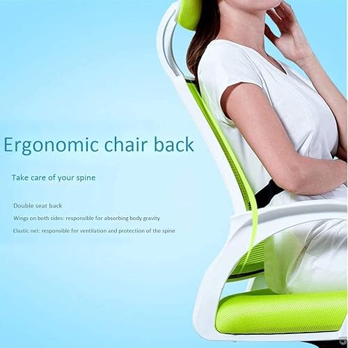 Miniatura 5 de Silla ergonómica de oficina con reposacabezas ajustable, silla de oficina de malla, silla de escritorio de oficina, silla de trabajo para