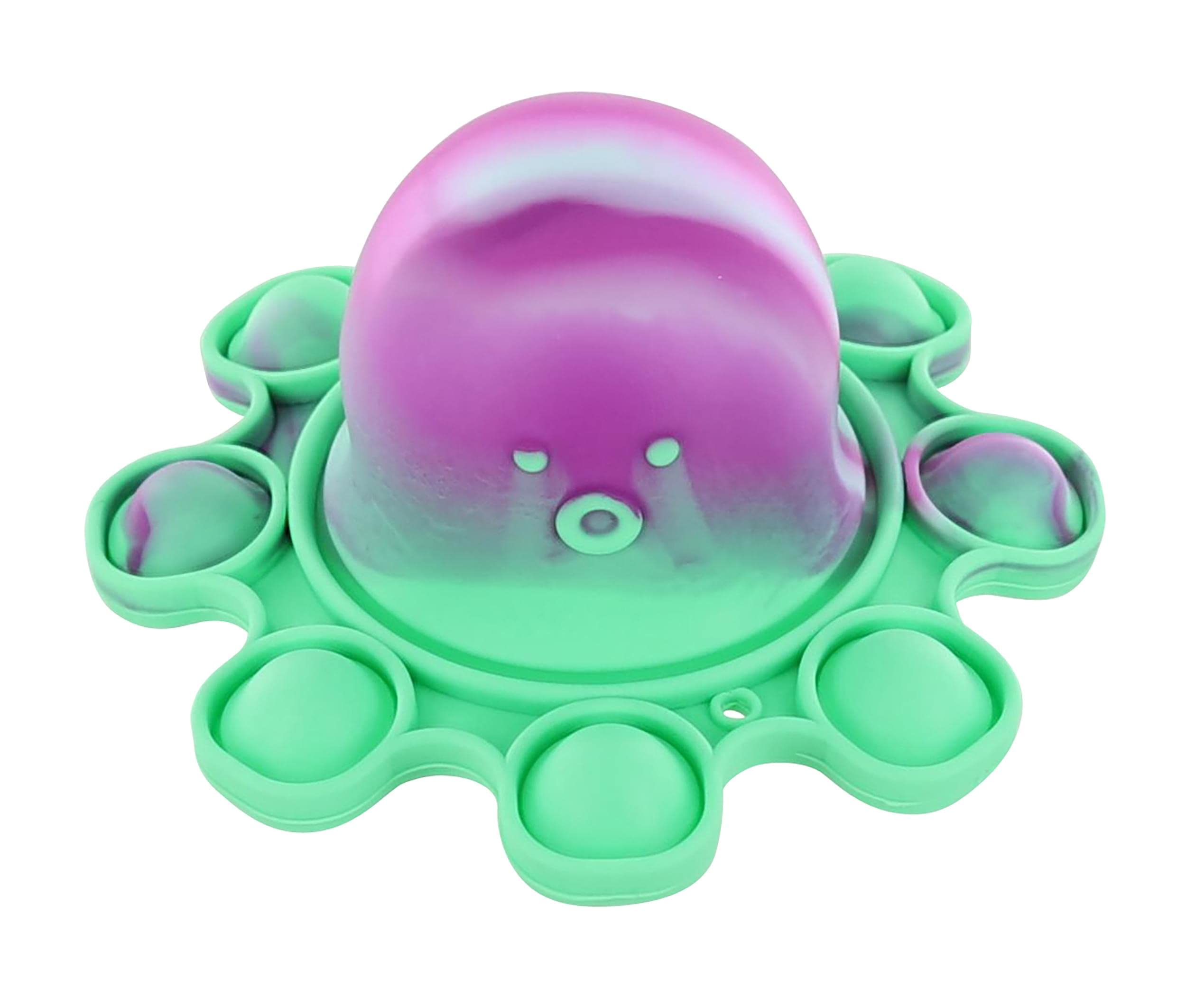 Pop Fidget Toy Aqua Octopus 8-Button Silicone Bubble Popping Game | Satisfying Hand Popper Sensory Toys for Special Needs, ADD, ADHD | Anxiety and Stress Relief Games, Novelty Gifts