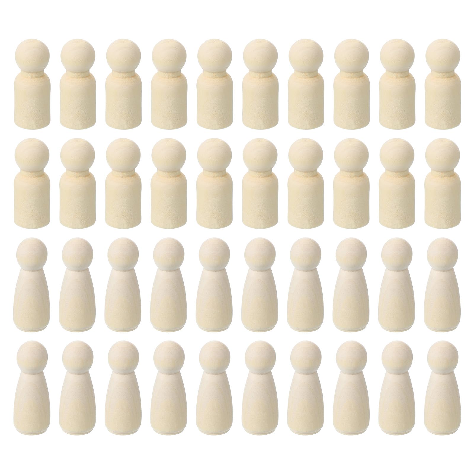PATIKIL 1.69" Height Wooden Pegs Peoples