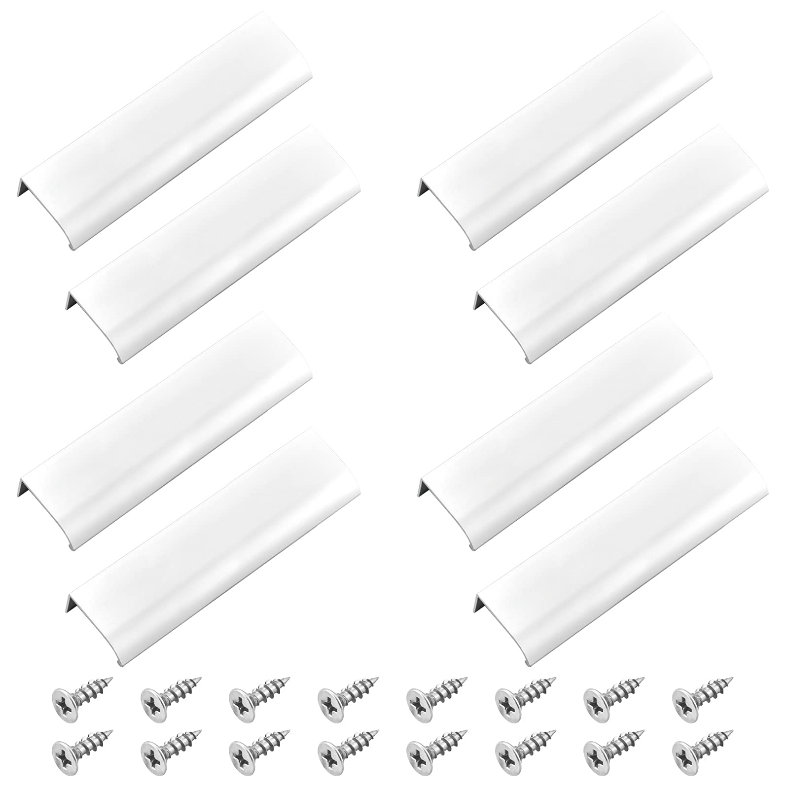 Buy UFURMATE Back Finger Edge Pull, 8Pcs Silver Aluminum Hidden Handles