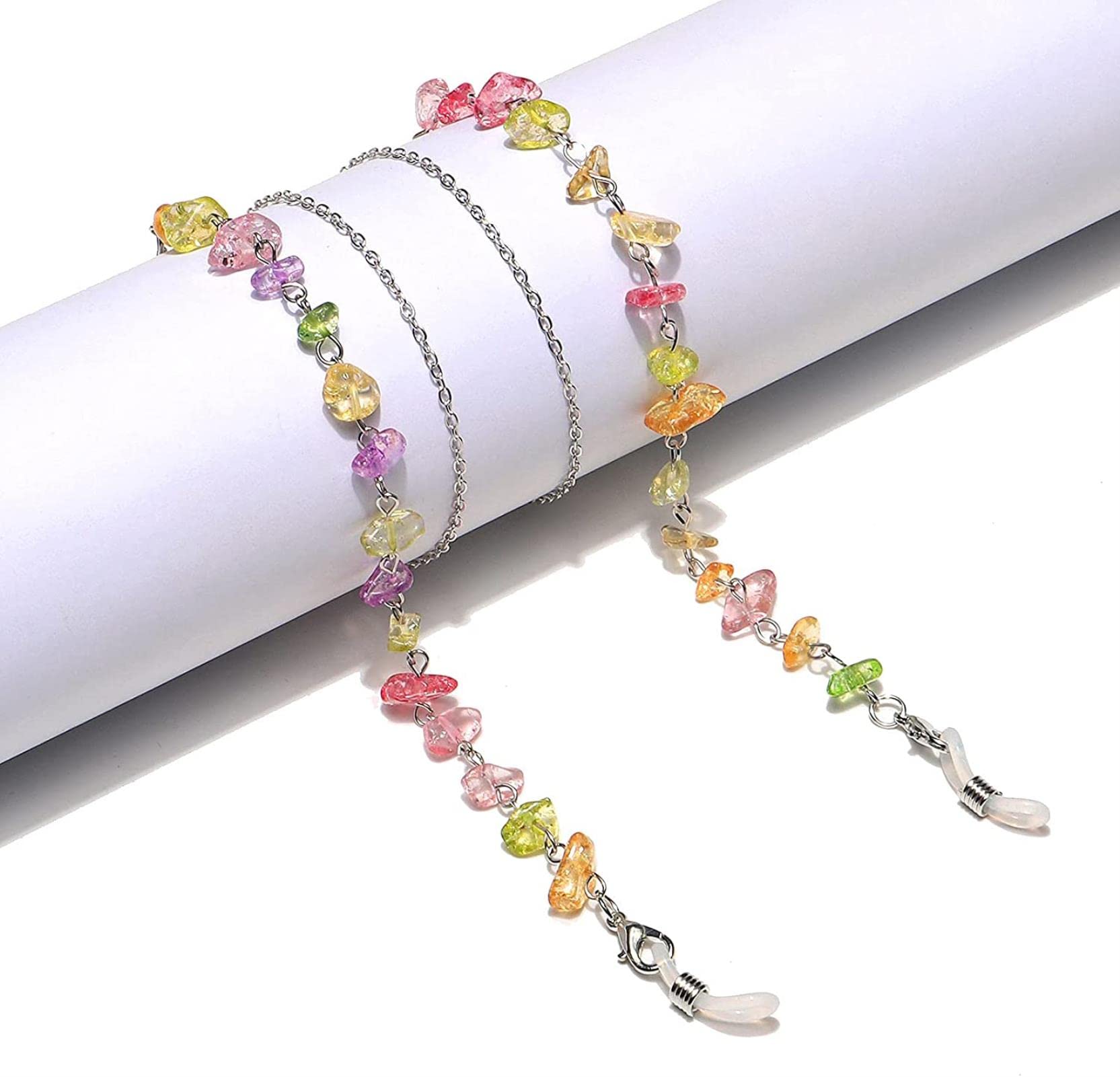 REVAHI Natürliche Bunte Sonnenbrillenketten Stilvolle Brillenketten Eyewear Lanyard Chain für Frauen