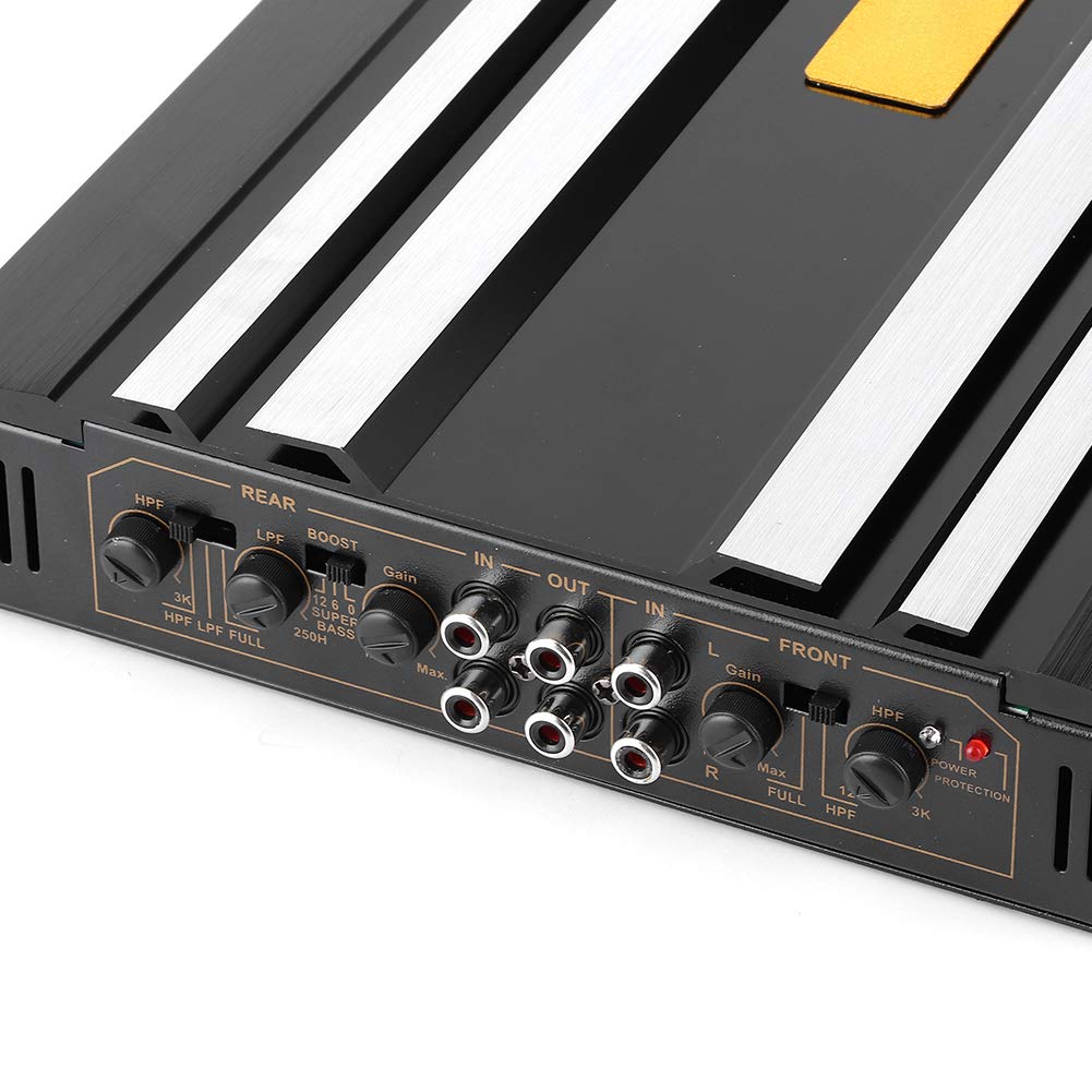 4 channel car amplifier 4 channel car amplifier Amplificatore adatto per Audio stereo per auto, 12V 5800W Amplificatore adatto per Audio stereo per camion universale per auto Amplificatore di poten