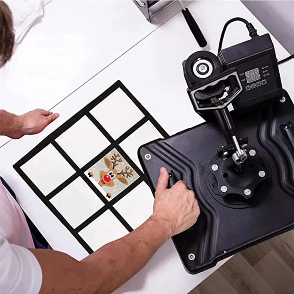 6 StüCk Sublimation Blank Panel Kissenbezug DIY Polyester Kissenbezug 9 Foto WäRmeüBertragungsdruck Wurfkissenbezug, L
