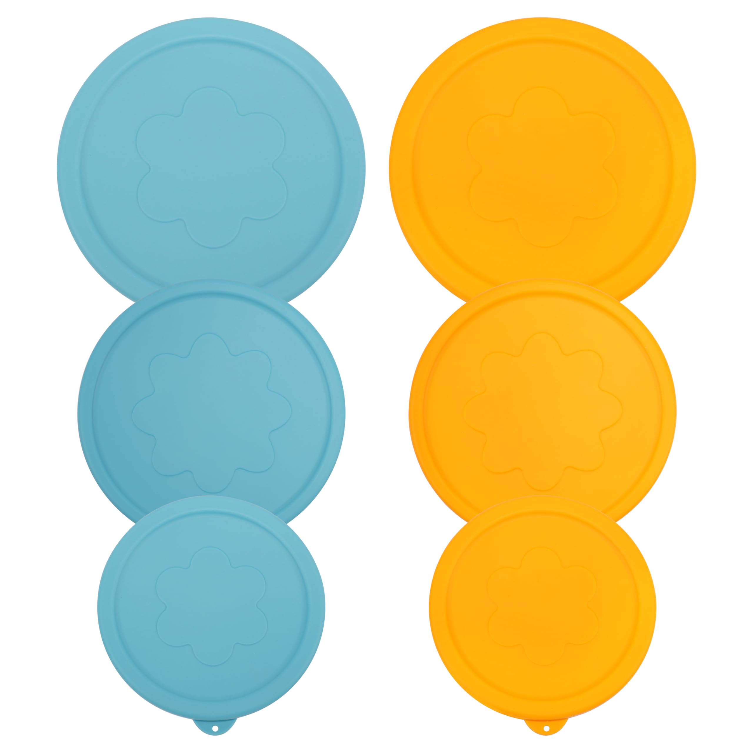 LUVCOSY 1 Cup 2 Cup 4 Cup Round Silicone Replacement Lids for Pyrex 7202-PC, 7200-PC, 7201-PC Glass Bowls, 6 Pack, Microwave &amp; Dishwasher &amp; Freezer Safe (Container not Included)