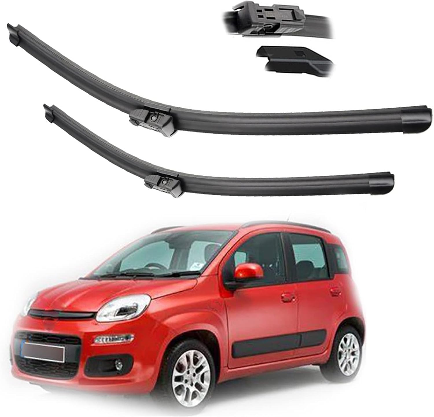 ZhangXD Front Windscreen Wipers For Fiat Panda MK3 2012 2013 2014 2015 2016 2017 2018 2019, Windshield Window Brush Front Wiper Blades All-Weather Replacement Set Easy Installation