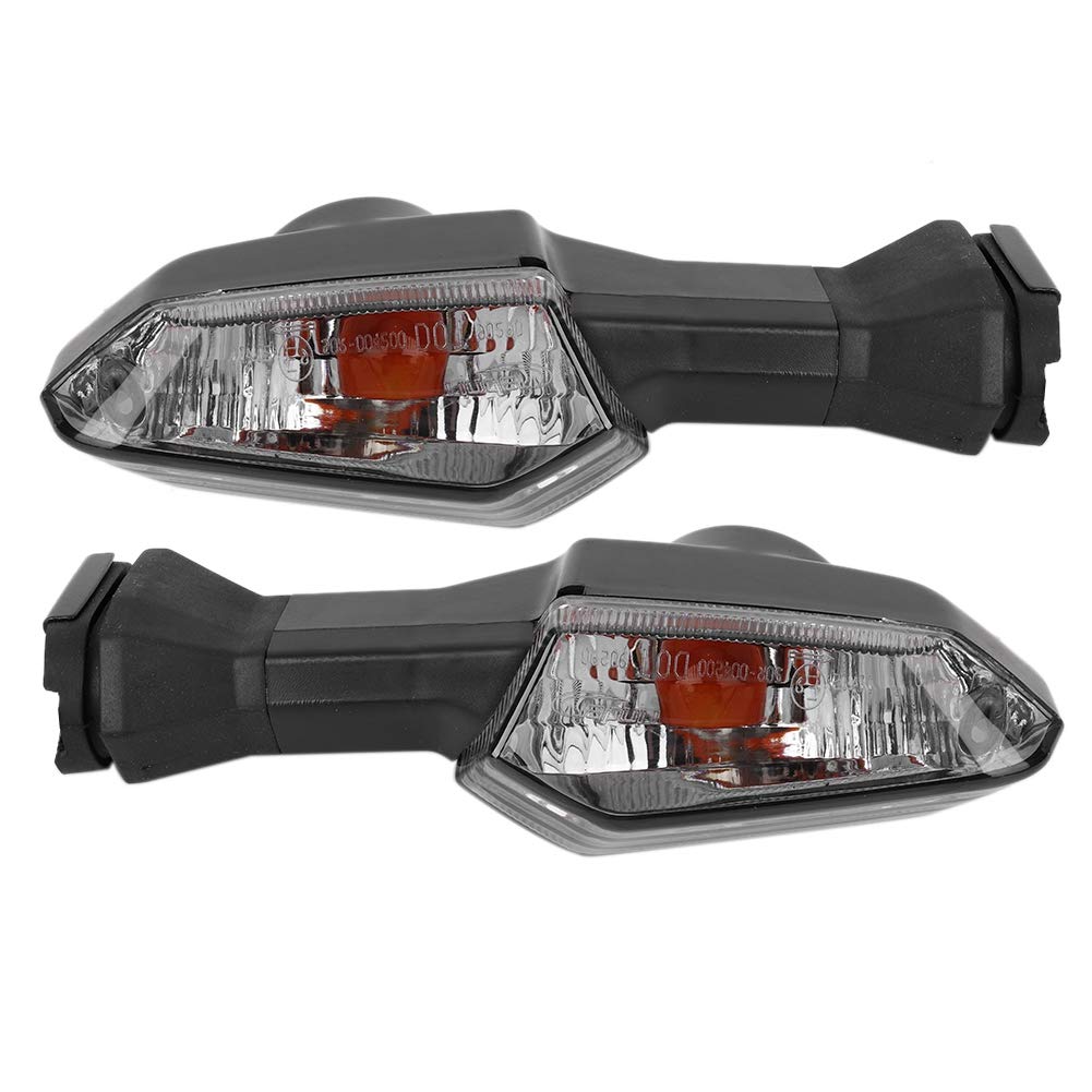 Clignotants Moto LED Akozon - Compatible Kawasaki Z250, Ninja, ER6N, Noir + Gris, ABS