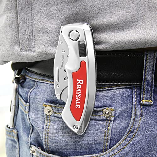 RBAYSALE Utility Knife Folding Heavy Duty Carpet Cutter with 5 SK5 Blades 420 Stainless Steel Retractable Box Cutter with Safety-Lock Design Craft Tradesman Knife 180g 5 RBAYSALE Utility Knife Folding Heavy Duty Carpet Cutter with 5 SK5 Blades 420 Stainless Steel Retractable Box Cutter with Safety-Lock Design Craft Tradesman Knife 180g - Image 5