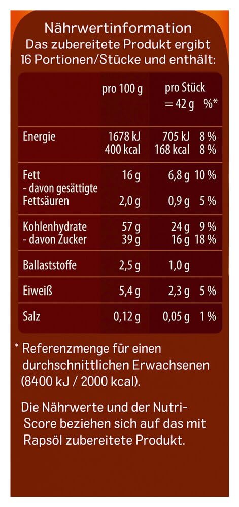 Dr. Oetker Brownies, Backmischung für dunklen Rührteig mit Raspelschokolade zum Zubereiten von 16 Brownies, inkl. praktischer Backform, 1er Pack (1 x 462g)