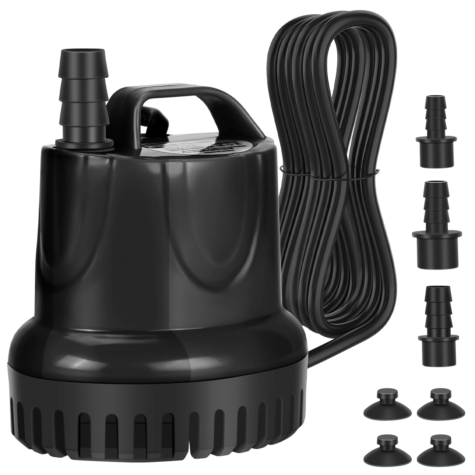 Pompa ad acqua sommergibile da 25 W, Pompe sommergibili ad alto flusso da 1200 l/h, Protezione dalla combustione a secco con design ultra silenzioso, per fontane, acquari, stagni, acquari