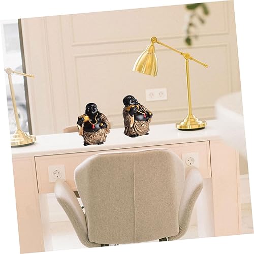 Miniatura 8 de VOSAREA Maitreya - Regalos budistas para decoración de oficina, estatua de Buda de resina, adorno duradero, decoración retro, decoración de