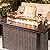 Nuu Garden Outdoor 43 Inch 50,000 BTU Propane Fire Pit Table, CSA Certified Patio Propane Fire Pit Table with Fire Pit Wind Guard, Lid, Oxford Cover, 7 lbs Glass Stone, Dark Brown
