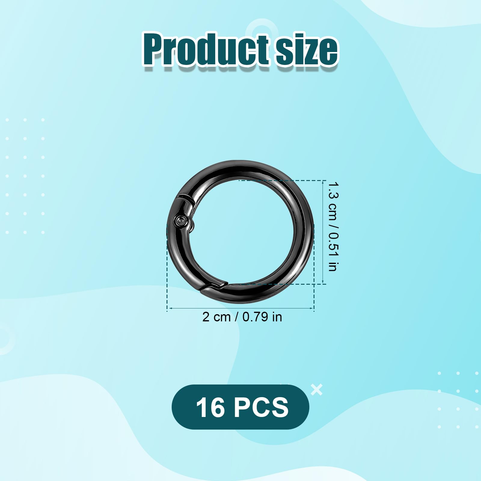 16PCS CLIPS À Ressort En O Très Petits Pour Porte-Clés Mini Clips Ronds Clips EUR 11,89 - FR