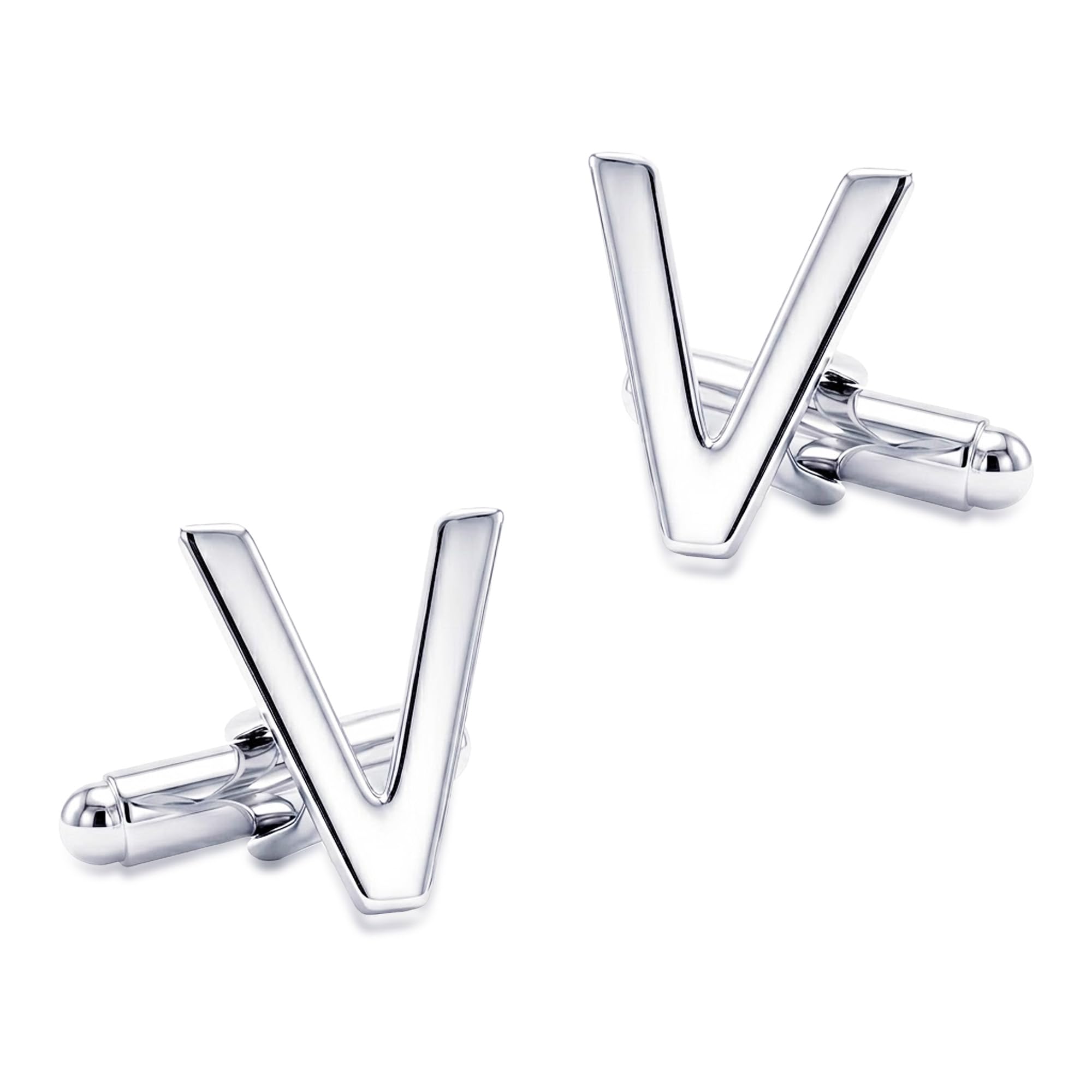 truesilver acpl 925 Sterling Silver Personalized Initial Alphabet Letter Cufflinks for Mens | Customized Wedding Gift for Husband | Custom Men's Jewelry Gifts for Wedding, Anniversary-picture-15