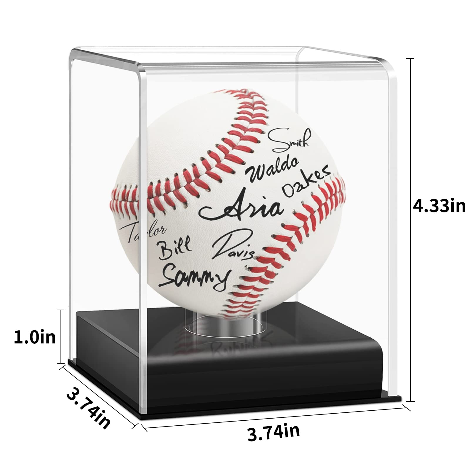 Baseball Display Case, UV Protected Acrylic Cube, Clear Case for Memorabilia and Autographed Balls (1 PC)