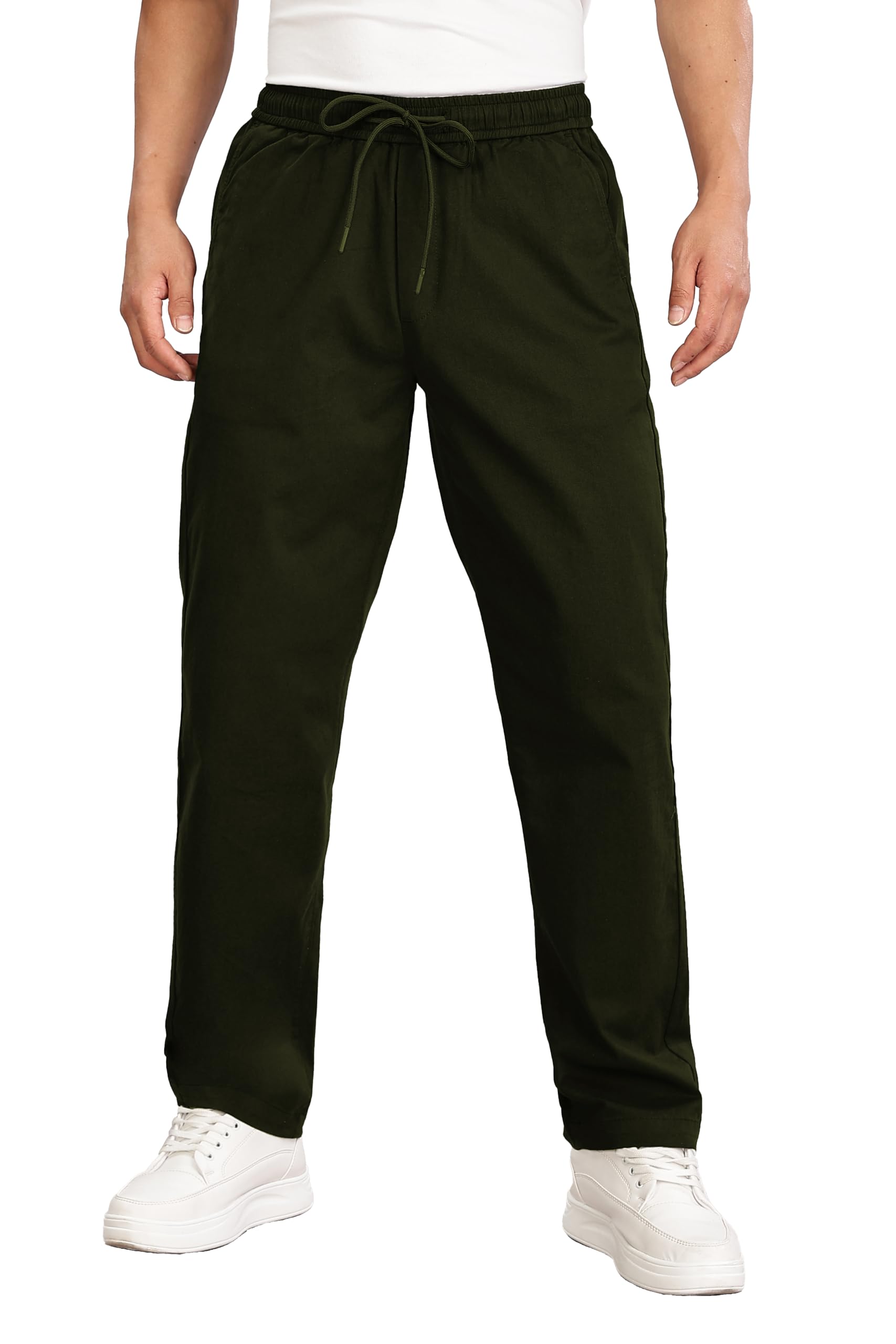 fyltr Men's Taper Fit Stretch Cotton Joggers with Elasticated Waistband & Drawstrings-picture-20