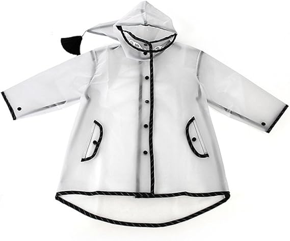 Amazon レインコート キッズ 子ども 透明 軽量 可愛い 撥水加工 透明フード 携帯ポーチ付き 梅雨対策 レインウェア ポンチョ 雨合羽 雨具 通園 通学 レインウェア 通販
