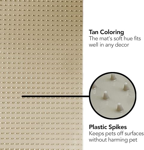 Miniatura 5 de RESILIA Azulejos de disuasión para mascotas con protector de encimera  Tapete de entrenamiento sin mascotas, para gatos, perros, conejos, uso en