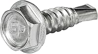 Vista 3 de #10 x 34 '' Cabeza de arandela hexagonal Autoperforante Tek Tornillo Acero Chapado en Zinc para Fijar chapa de acero o acero a metal - Caja de 100