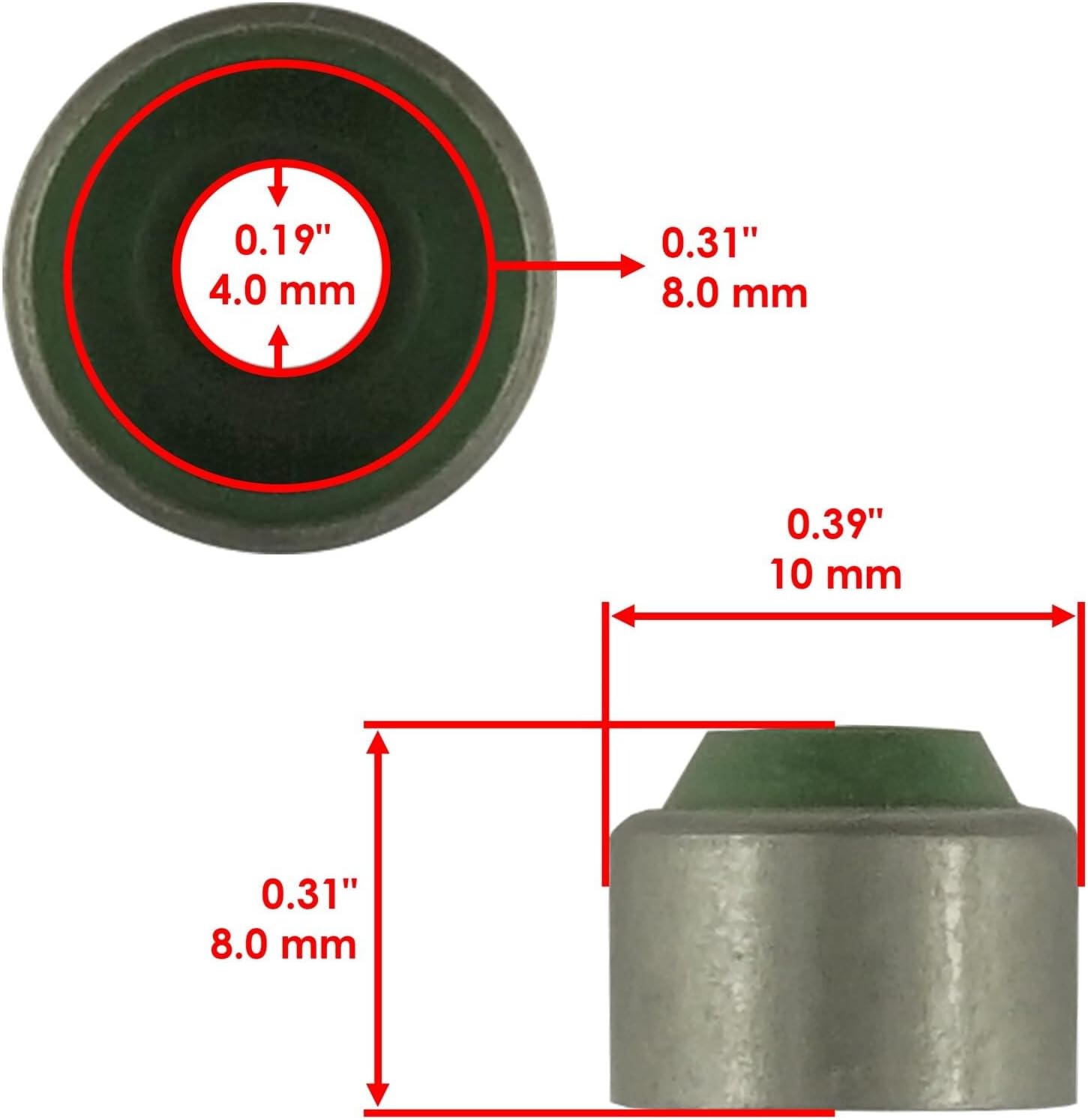 Replacement Powersports Parts for Intake Valve Kit for Yamaha YFZ450 2004 2005 2007 2008 2009 / 5TA-12112-00-00 Mod-C8RC-76912