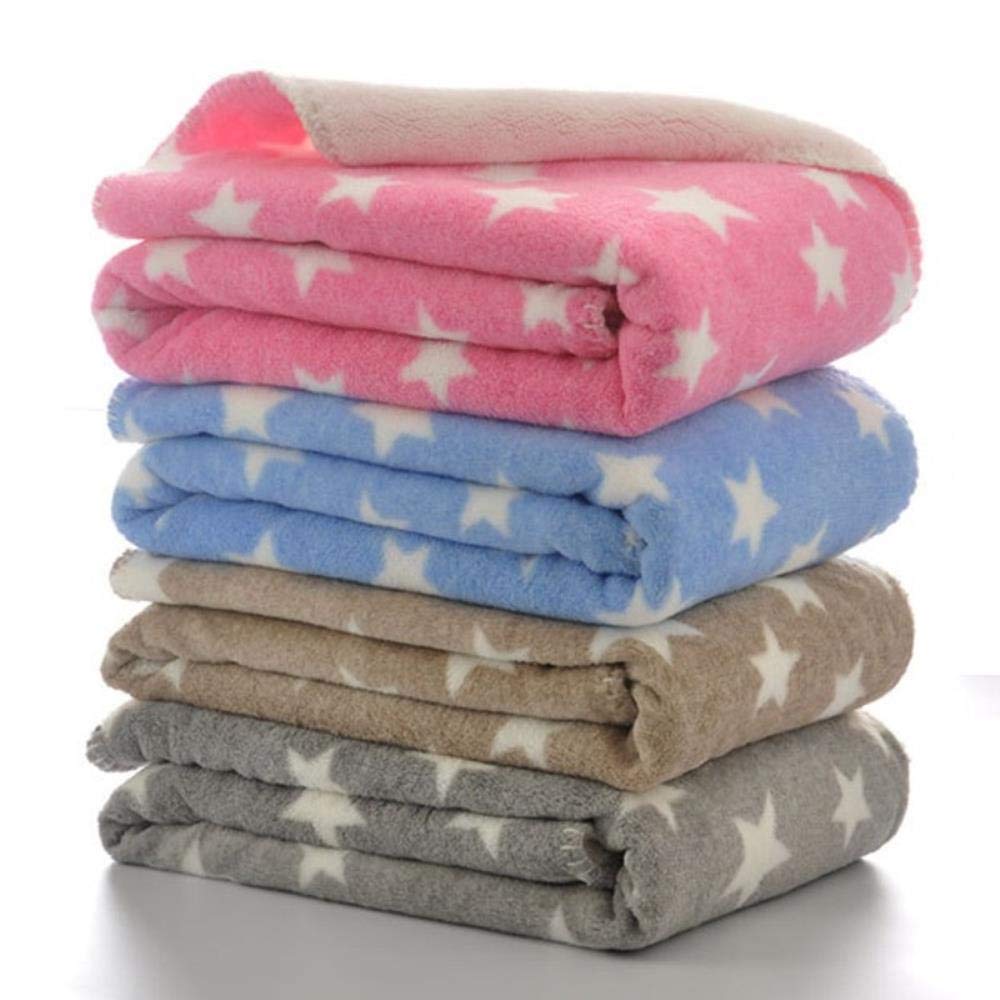 Decke Decke Thermische Korallen-Fleece-Stern-Decke Nap-Empfang Von Wrap Bettwäsche Bebe Decken,Braun,100X150 cm.