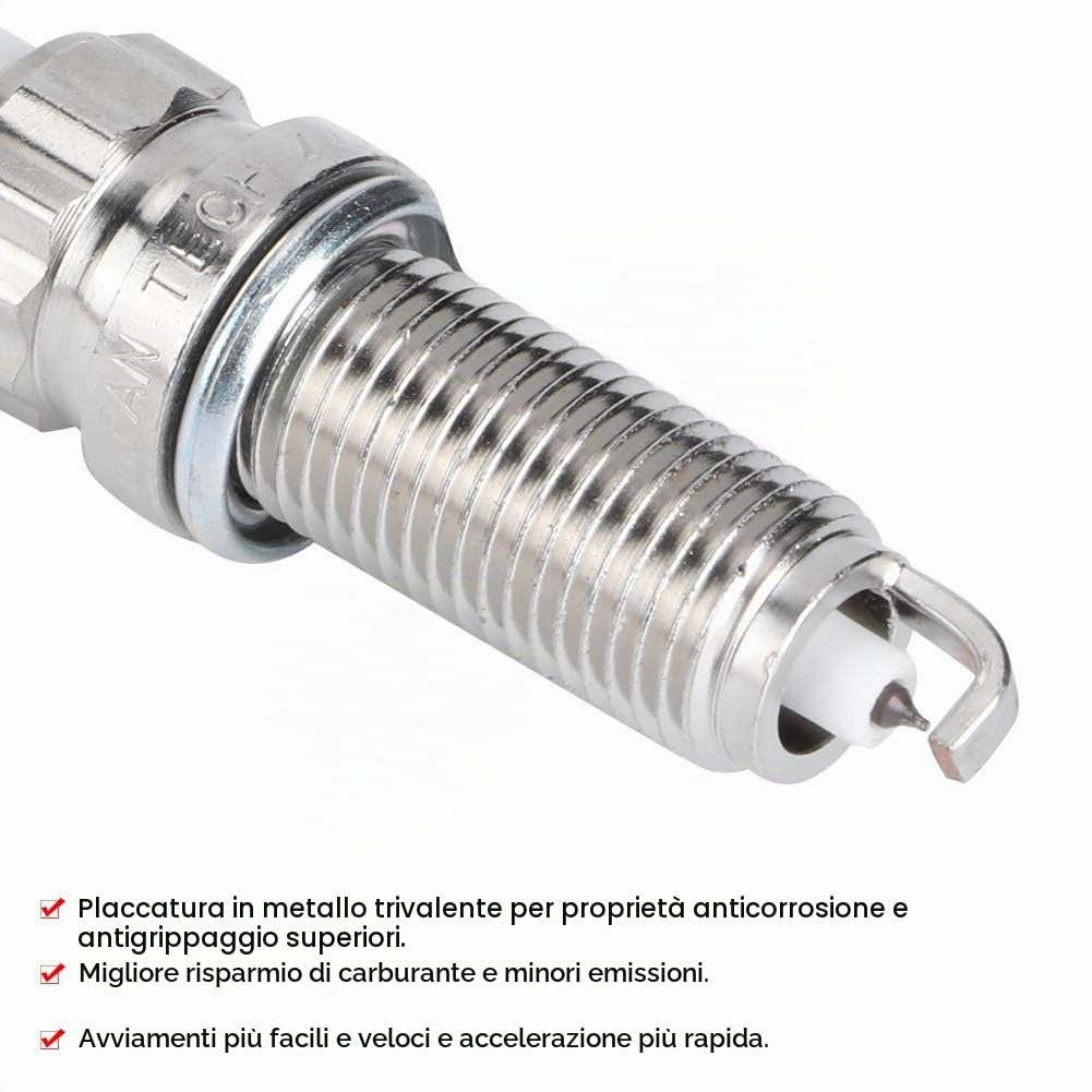 Confezione 4 candele, candele all'iridio ILZKBR7B8DG Adatto per 1.6L/1.6T