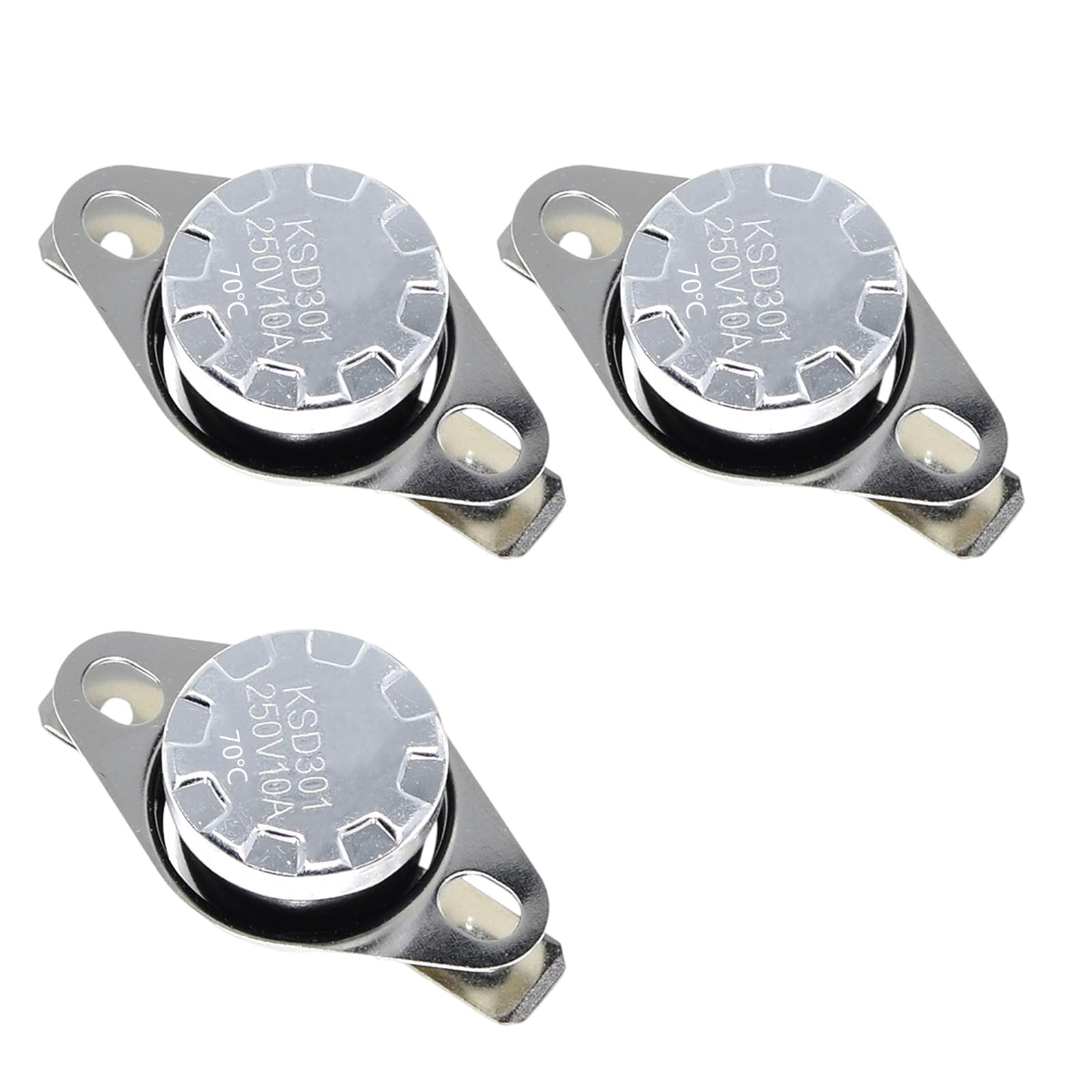Msioytog 3Pcs KSD301 250V NC Thermal Control Switches 40-125℃ Household Appliance Repair Part Centigrade Thermostat Thermal Control Switches