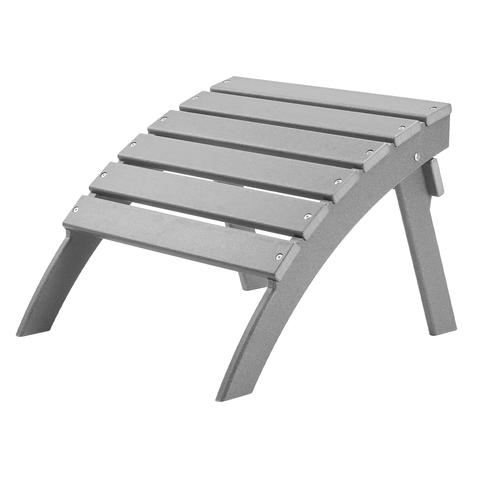 VEVOR Repose-pieds Pliable Adirondack, 547x480x377 mm, en PEHD, Résistant aux Intempéries pour Chaise Adirondack, Montage Facile, pour Extérieur, Patio, Porche, Piscine, Pelouse, Arrière-cour, Gris