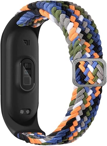 Correa de nailon trenzada multicolor para Mi Band 6, 5, 4, 3, pulsera deportiva Solo Loop Smart Fitness