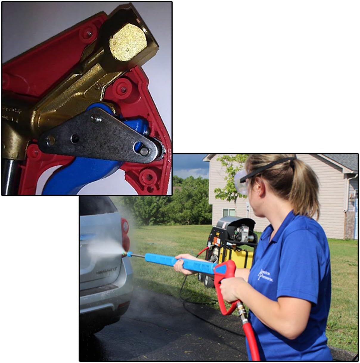 American Pressure Easy Pull Pressure Washer Trigger Gun -13 gpm 4850 psi - 3/8 in Inlet x 1/4 in Outlet (Made by Suttner)