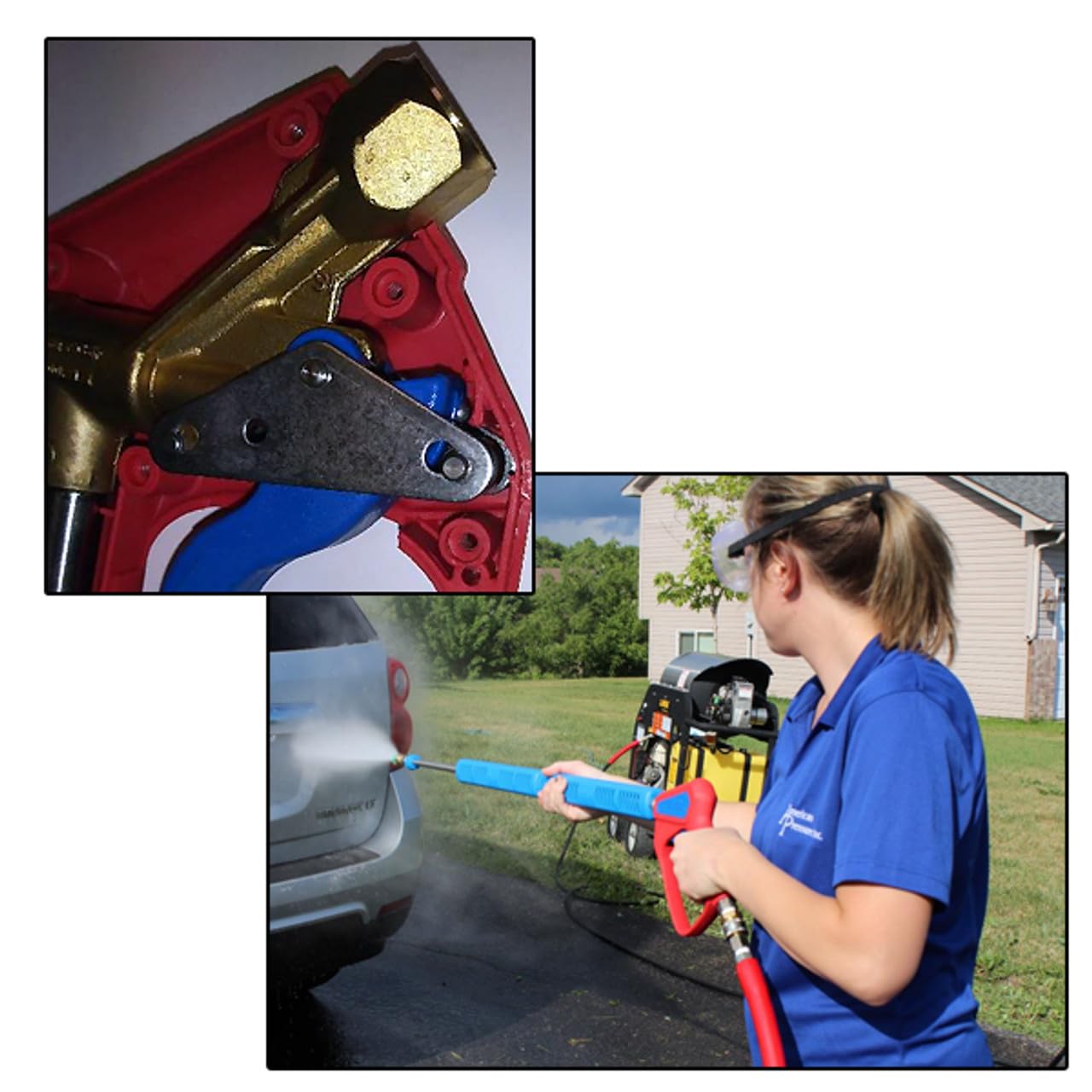 American Pressure Easy Pull - Pistola de gatillo para lavadora a presión, 13 gpm, 4850 psi, entrada de 3/8 pulgadas x salida de 1/4 pulgadas (fabricada por Suttner)