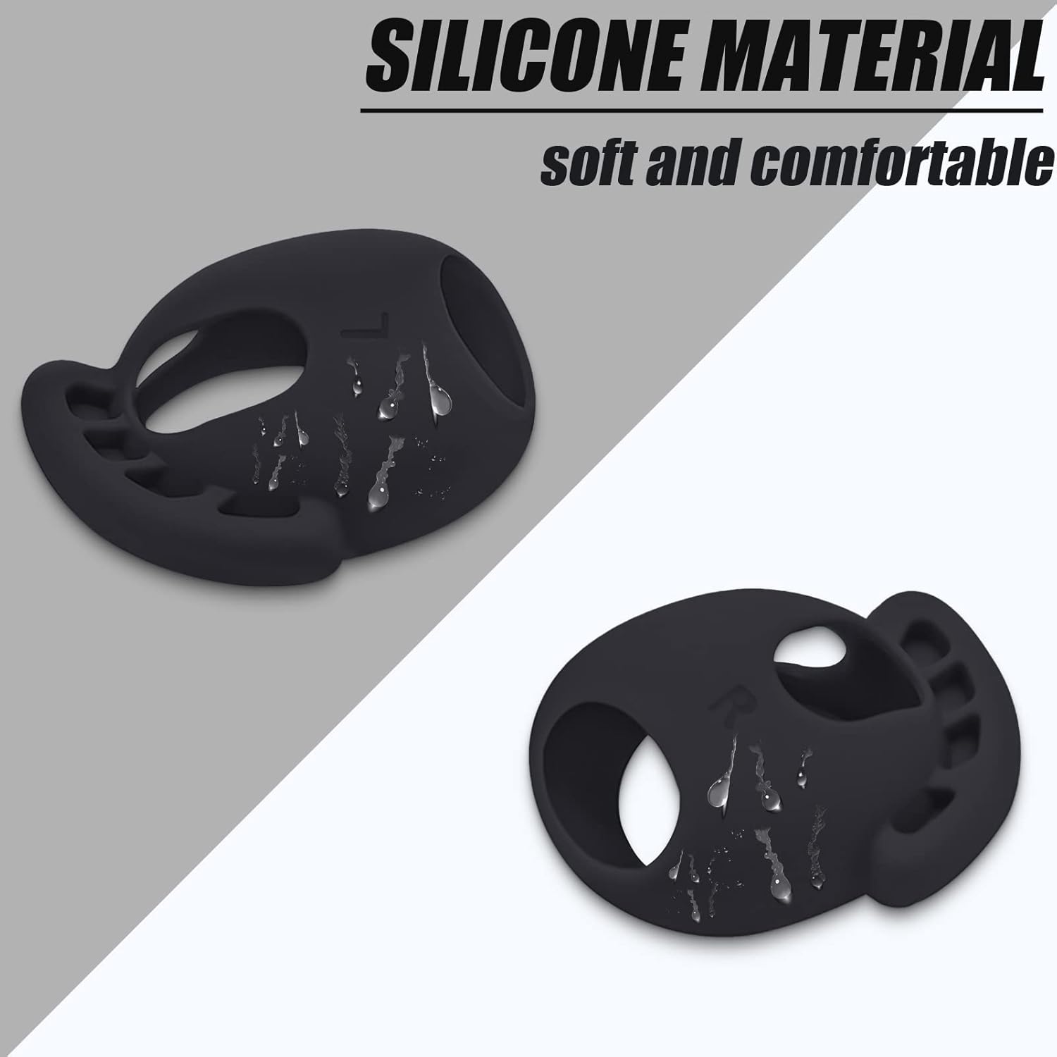 Anti-Slip Earhook Fits for Airpods Gen 3nd Ear Tips,Protective Anti Scratch Eartips Skin Cover Case Soft Silicone for Ear Pods 3, Keep Your Airpord 3 Ear Tips Stay in Place,2 Pairs Black : Electronics