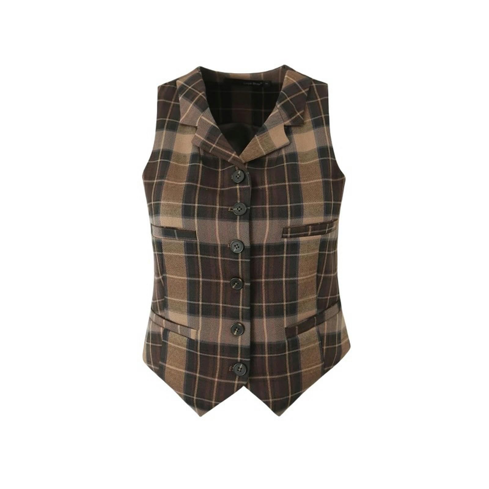 Blazer Trois pièces, Costume d'automne et d'hiver, Chemise, Gilet, Jupe plissée à Carreaux