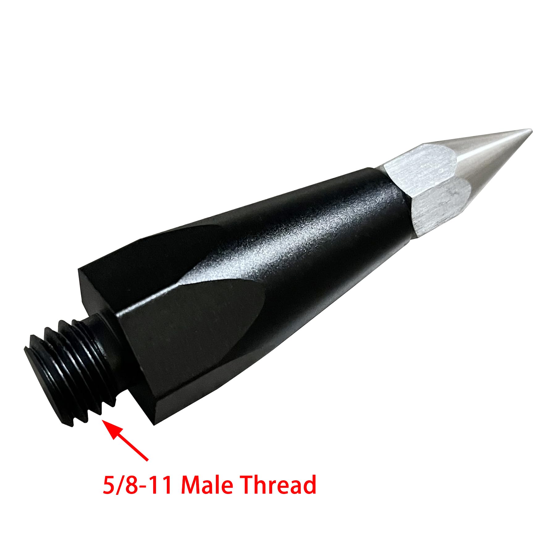 2 Pack Prism Pole Tip Replaceable Sharp - Pointed Surveying Pole Tip - 5/8 Male Thread - Fits GPS Carbon Fiber Pole, Centering Pole Alignment Poles Rod Staff